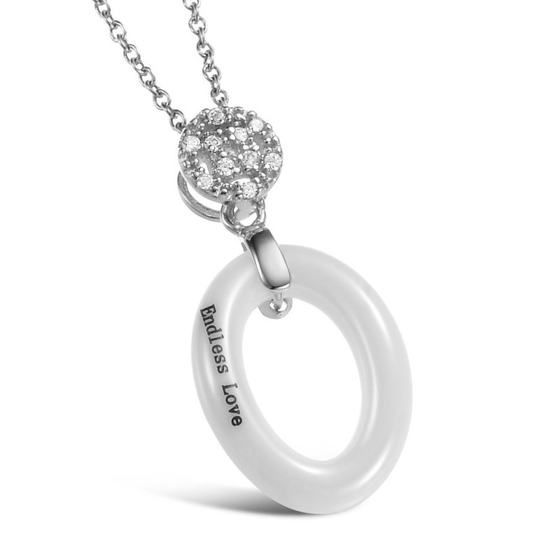 数量の王様 女性用 簡潔なタングステンセラミックネックレス