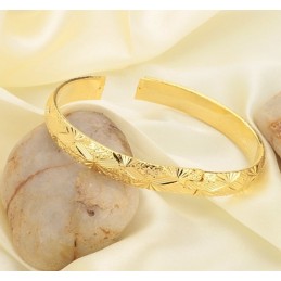 高品質の女性用18Kゴールドメッキバングル