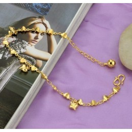 安定した品質の女性用スイートハート18Kゴールドメッキブレスレット