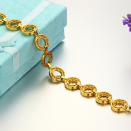 安定した品質の女性用18Kゴールドメッキブレスレット