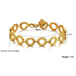 安定した品質の女性用18Kゴールドメッキブレスレット