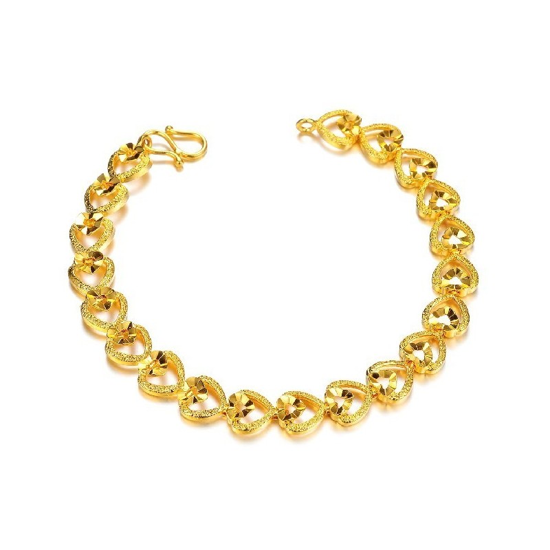 高品質の女性用スイートハート18Kゴールドメッキブレスレット