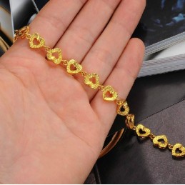世界的に有名な女性用スイートハート18Kゴールドメッキブレスレット