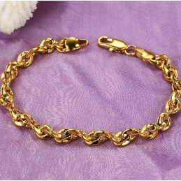 耐久性のある女性用18Kゴールドメッキブレスレット