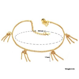 優れた品質の女性用ボール型18Kゴールドメッキアンクレット