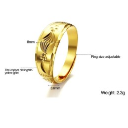 信頼できる評判の女性用コンサイス18Kゴールドメッキリング