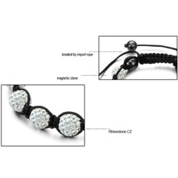 品質と量が保証された女性用ボール型クリスタルブレスレット