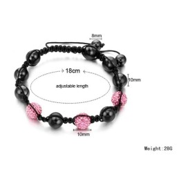 品質と量が保証された女性用ボール型クリスタルブレスレット