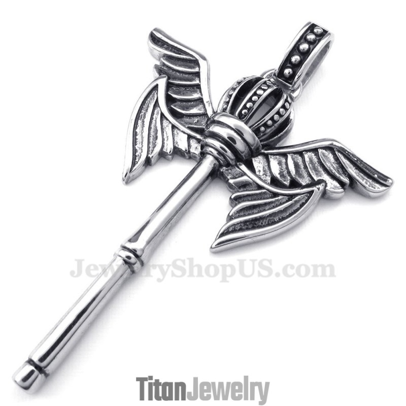 チタン製クラウンセプターペンダントネックレス（チェーン無料）