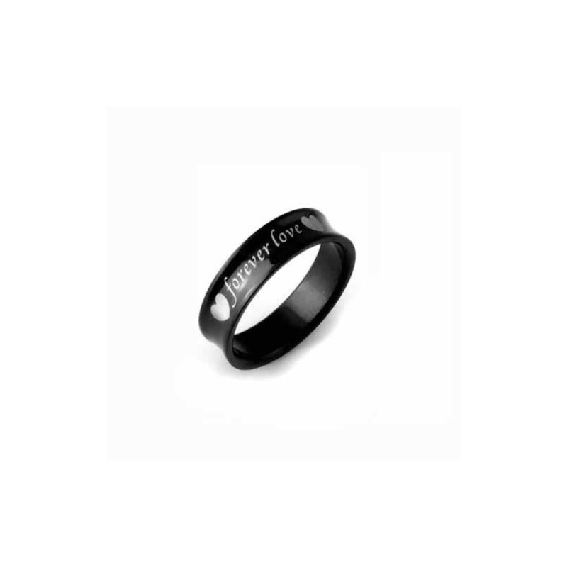 フォーエバーラブ メンズ 6mm ブラックチタンリング フォーエバーラブ メンズ 6mm ブラックチタンリング