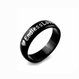 エンドレスラブ メンズ 6mm ブラックチタンリング