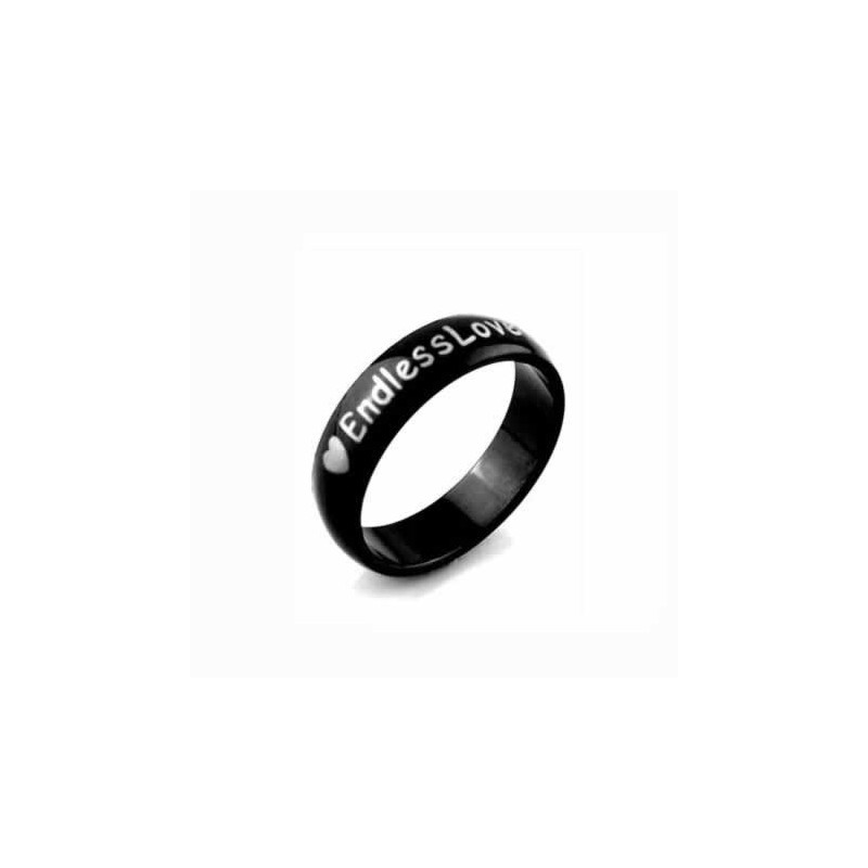 エンドレスラブ メンズ 6mm ブラックチタンリング エンドレスラブ メンズ 6mm ブラックチタンリング