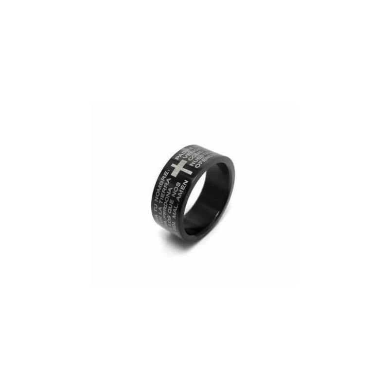 バイブルクロス メンズ 6mm ブラックチタンリング バイブルクロス メンズ 6mm ブラックチタンリング