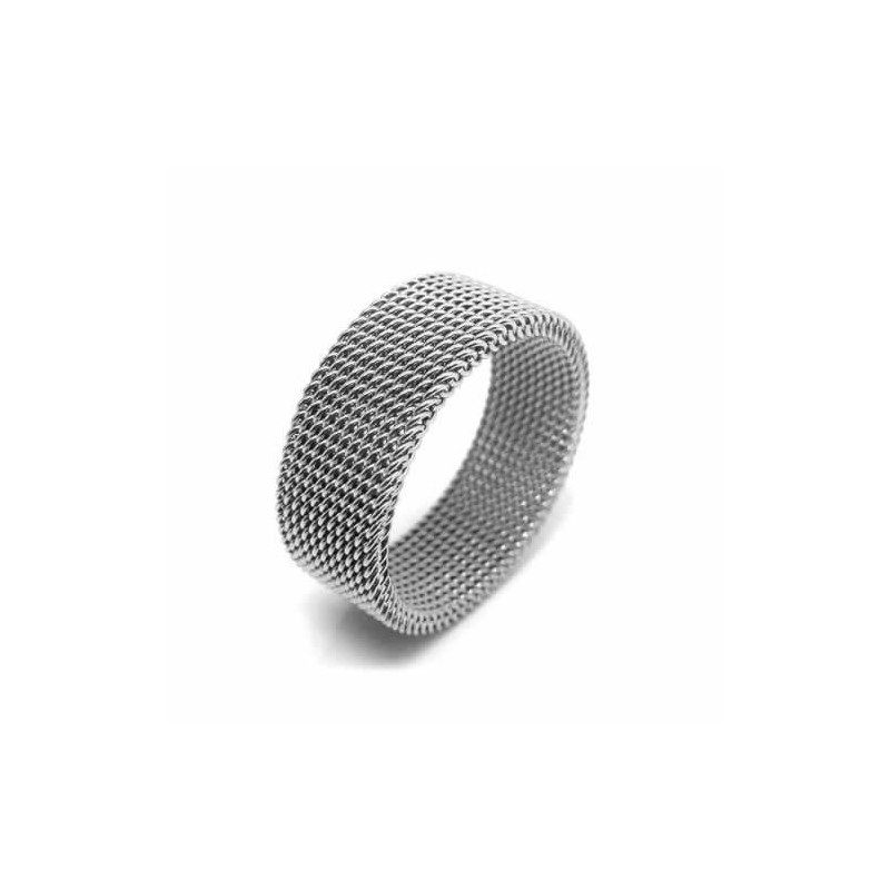 メッシュユニセックス 8mm チタンリング メッシュユニセックス 8mm チタンリング