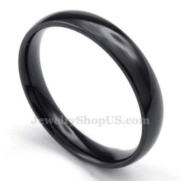 4mm ブラックチタンスムースリング