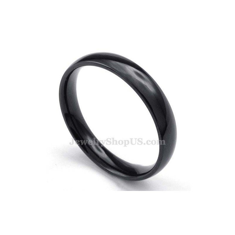 4mm ブラックチタンスムースリング