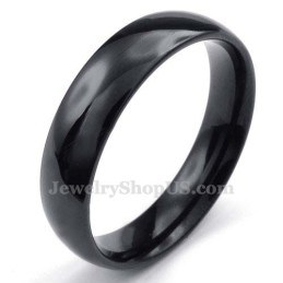 5mm ブラックチタンスムースリング