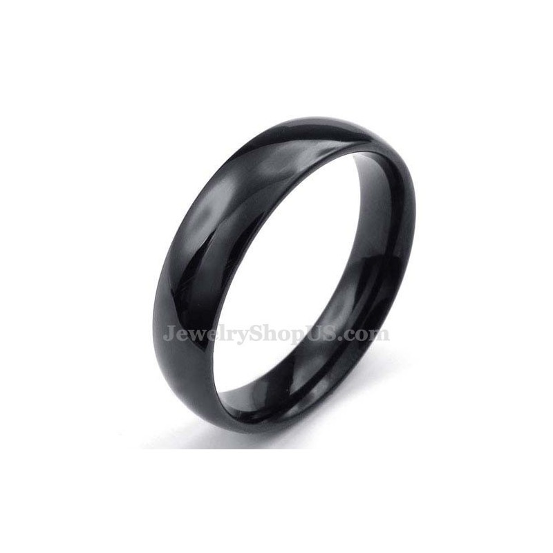 5mm ブラックチタンスムースリング