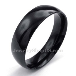 6mm ブラックチタンスムースリング