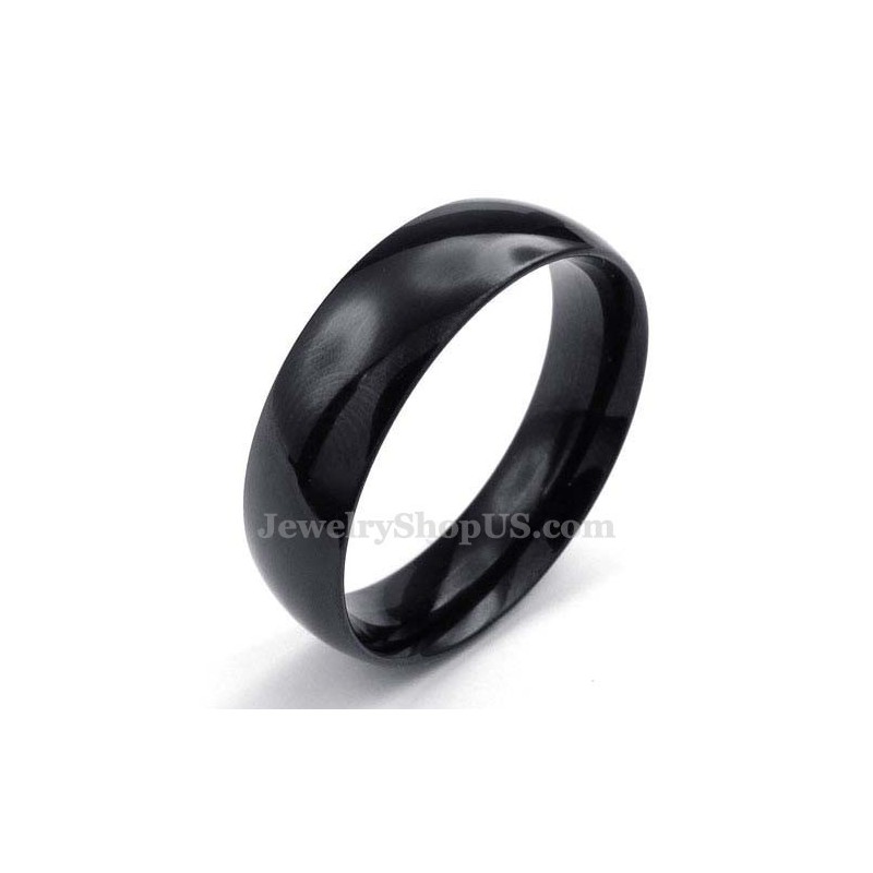 6mm ブラックチタンスムースリング