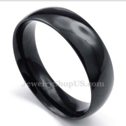 6mm ブラックチタンスムースリング