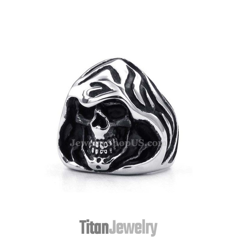 チタン製スカルウィザードリング