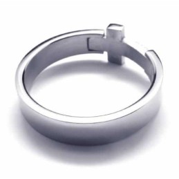 8mm クロスダイヤモンド ユニセックス チタンバンドリング