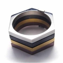 六角形カラー 11mm チタンリング