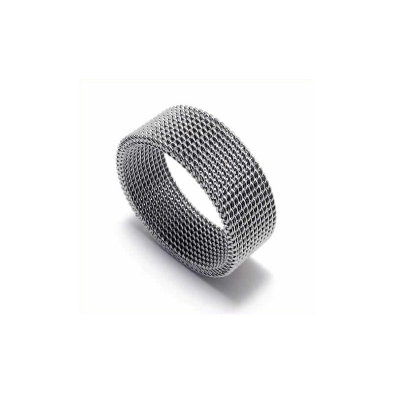 メッシュユニセックス 8mm チタンリング メッシュユニセックス 8mm チタンリング