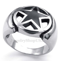 チタン製五芒星リング