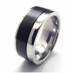 メンズ 8mm ブラックチタンリング
