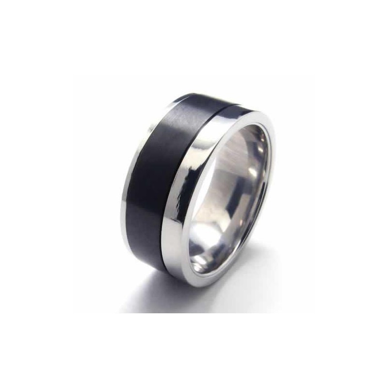 メンズ 8mm ブラックチタンリング メンズ 8mm ブラックチタンリング