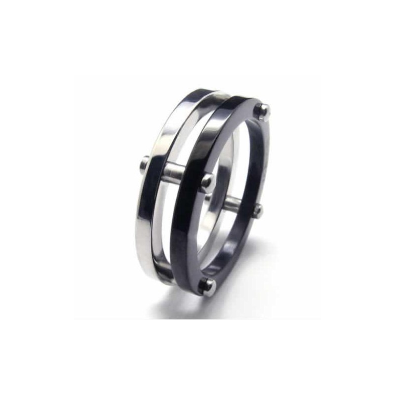 ツーサークル メンズ 6mm チタンリング ツーサークル メンズ 6mm チタンリング