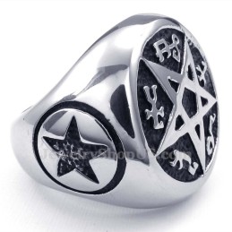 チタン製五芒星リング