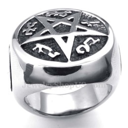 チタン製五芒星リング