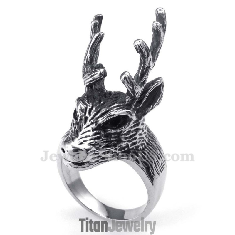 チタン製鹿の指輪