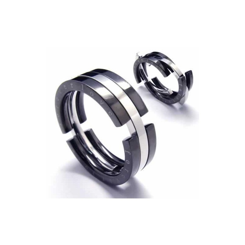 8mm ブラックチタンパズルリング 8mm ブラックチタンパズルリング