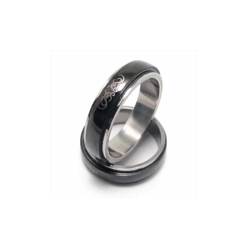 メンズ 6mm ブラックチタンリング メンズ 6mm ブラックチタンリング