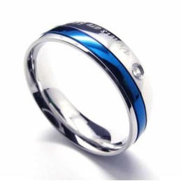 6mmダイヤモンドユニセックスチタンバンドリング
