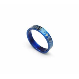 バイブルクロス メンズ 4mm ブルーチタンリング