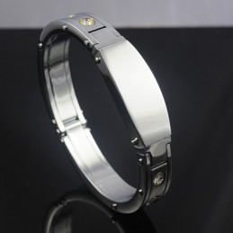 メンズチタンダイヤモンドブレスレット