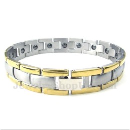 メンズチタンマグネットゴールドブレスレット