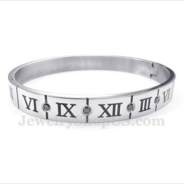 メンズチタンダイヤモンドローマ数字ブレスレット