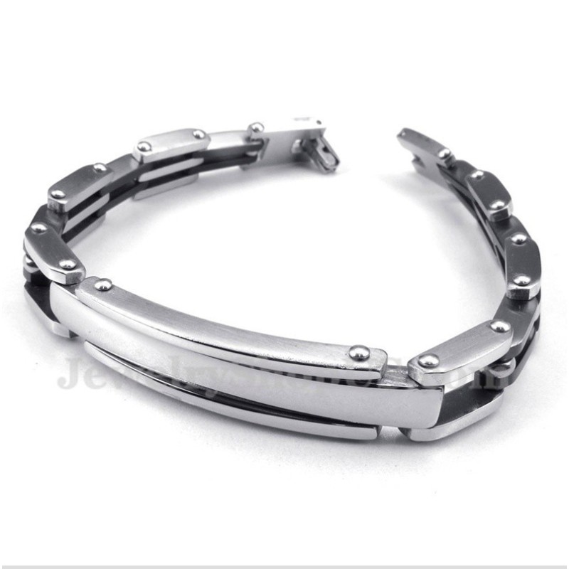 メンズチタンブラックブレスレット メンズチタンブラックブレスレット