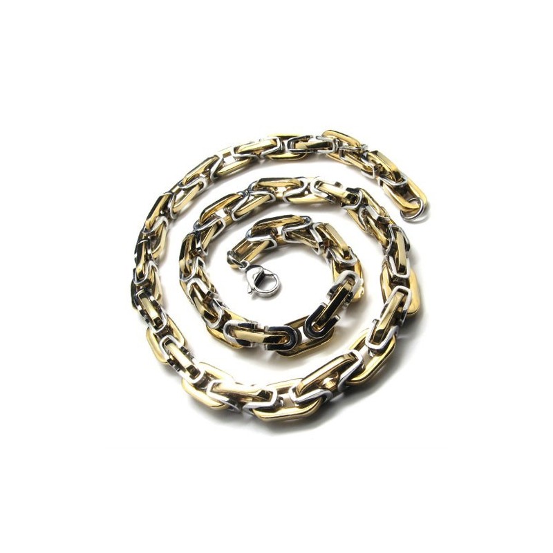 20.1インチ チタン ゴールドチェーンシェイプネックレス