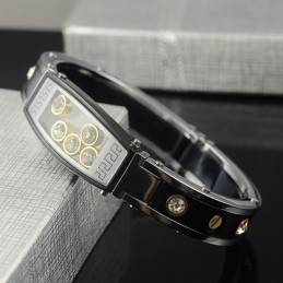 メンズチタンダイヤモンドブレスレット