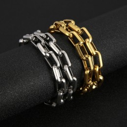 ロック ヒップホップ スクエア チタンブレスレット メンズ