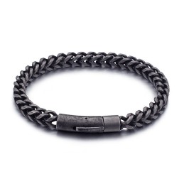 チタンメンズブレスレット チタンボーイズ レトロ ヒップホップ トレンディ ハンドジュエリー