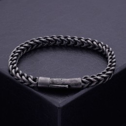 チタンメンズブレスレット チタンボーイズ レトロ ヒップホップ トレンディ ハンドジュエリー