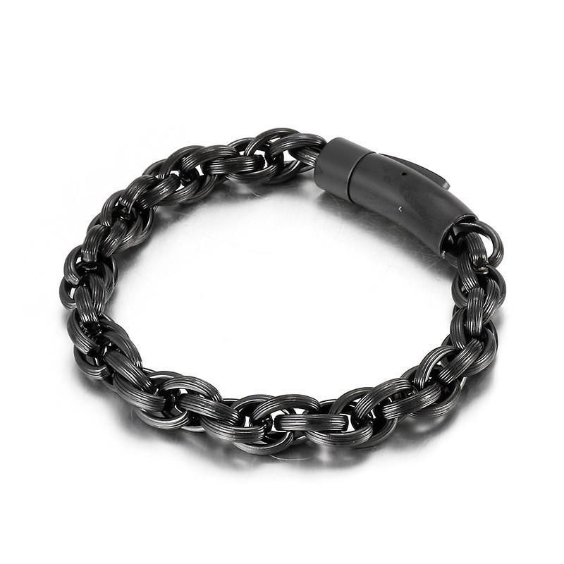 シンプルファッションシックなバイカーチタンブレスレット(メンズ) シンプルファッションシックなバイカーチタンブレスレット(メンズ)